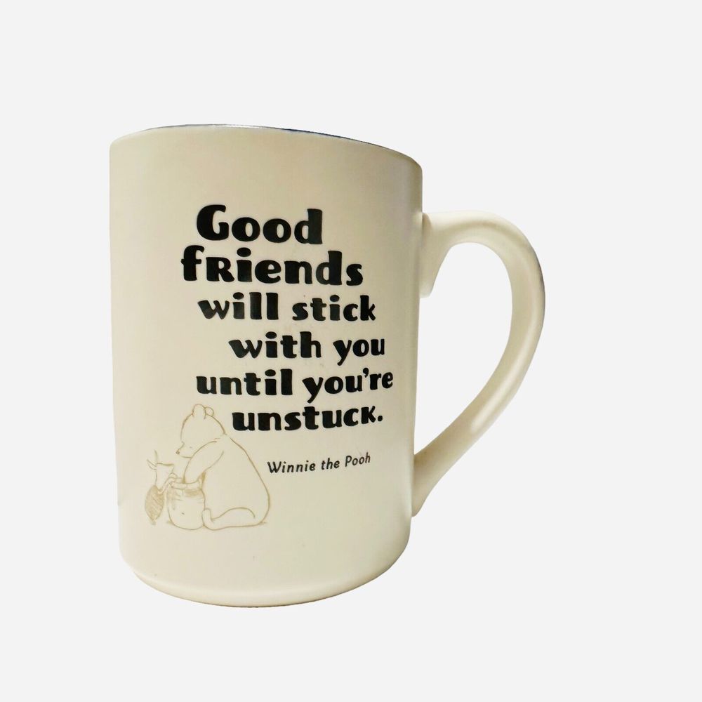 Disney Hallmark Winnie The Pooh Coffee Mug Good Friends Will Stick With You